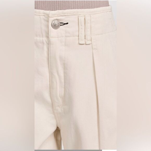 NEW Rag & bone High Rise Pleated Trousers in Ecru - Picture 7 of 16